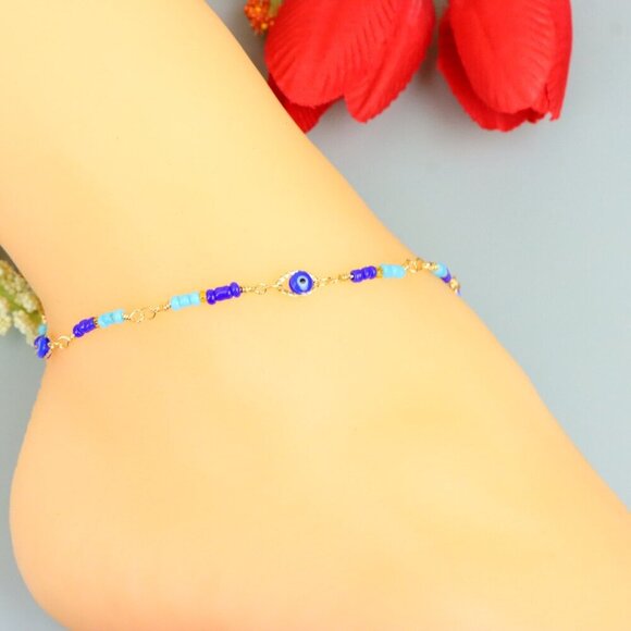 "Handmade Anklet – A Stylish Choice for Women, Thoughtful Gift Idea,  EVCH1898 - Picture 2 of 9